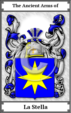 La Stella Family Crest Download (JPG)  Book Plated - 150 DPI
